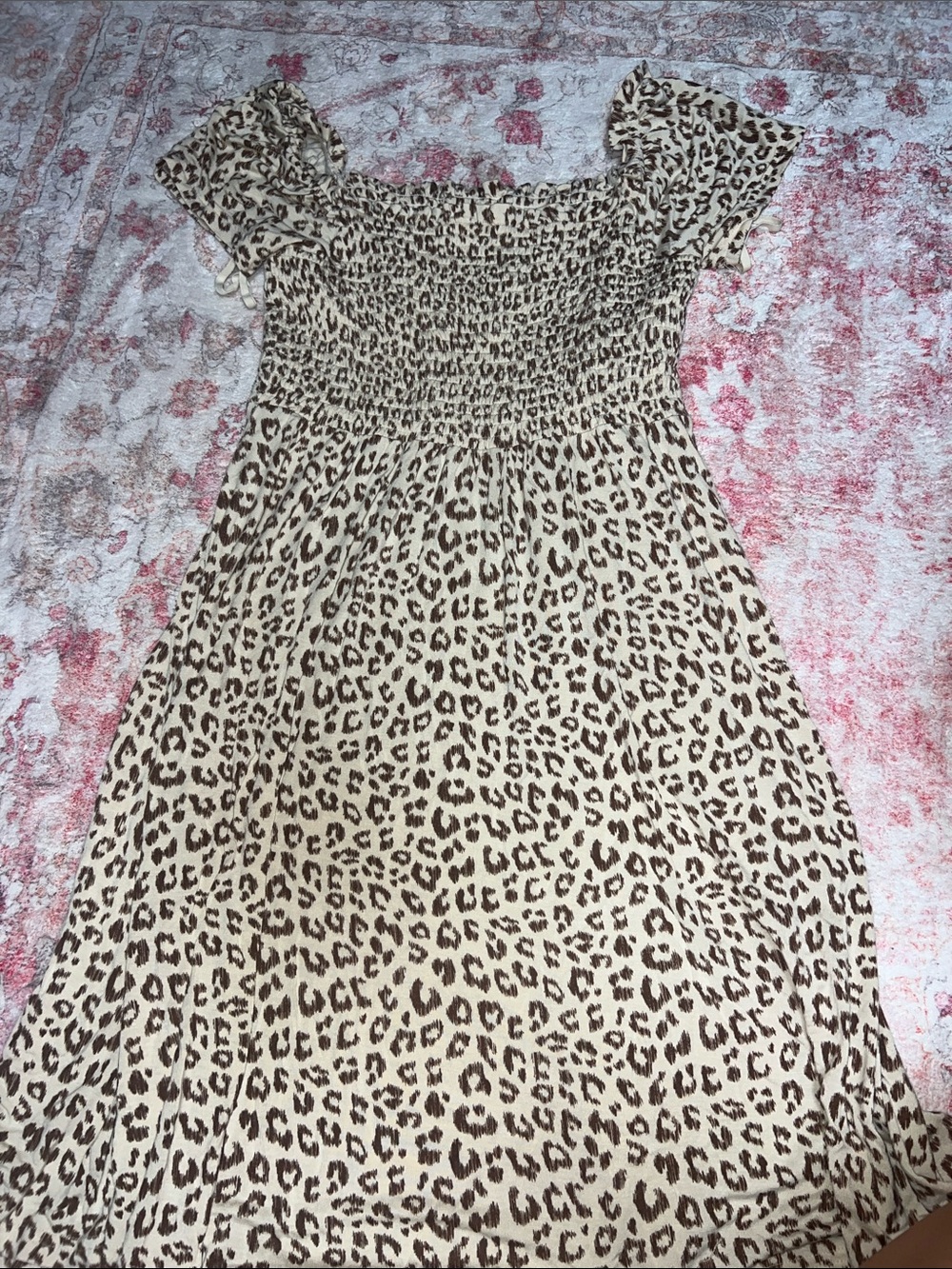 GAP Beige and Brown Leopard Midi Dress
